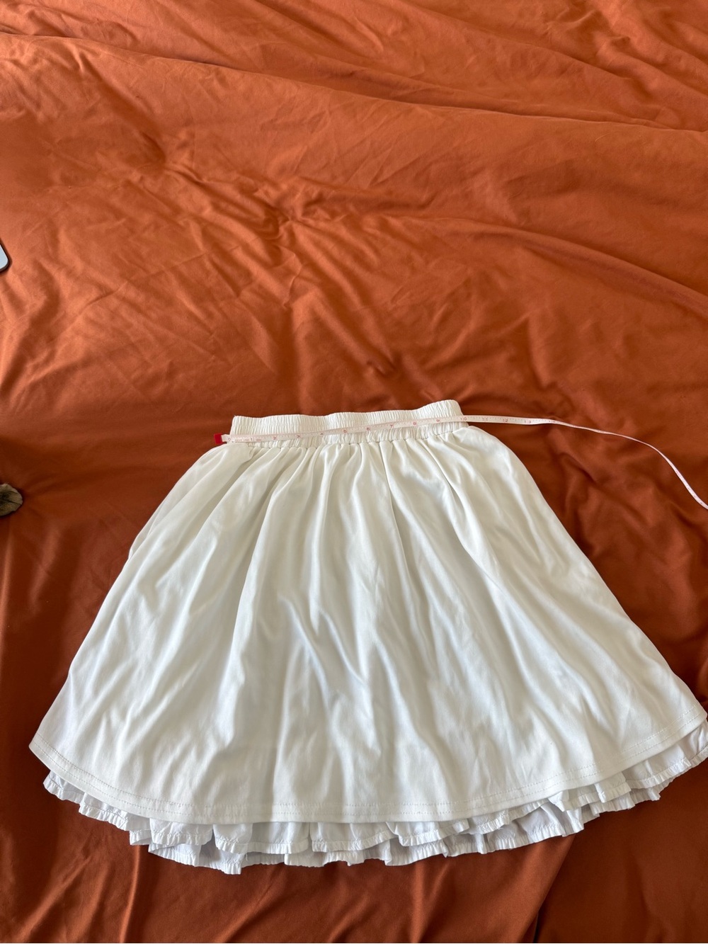 Source Unknown White Tiered Mini Skirt